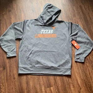 Texas Longhorns Fleece Logo Hoodie UT Grey X-Large NWT